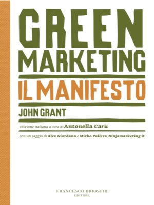 cover image of The green marketing manifesto